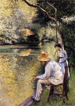  Caillebotte Lienzo - Pesca Gustave Caillebotte